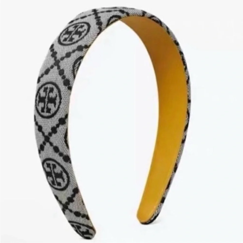 New Tory Burch navy blue and yellow headband